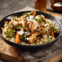 Bowl protéiné poulet, quinoa et légumes rôtis