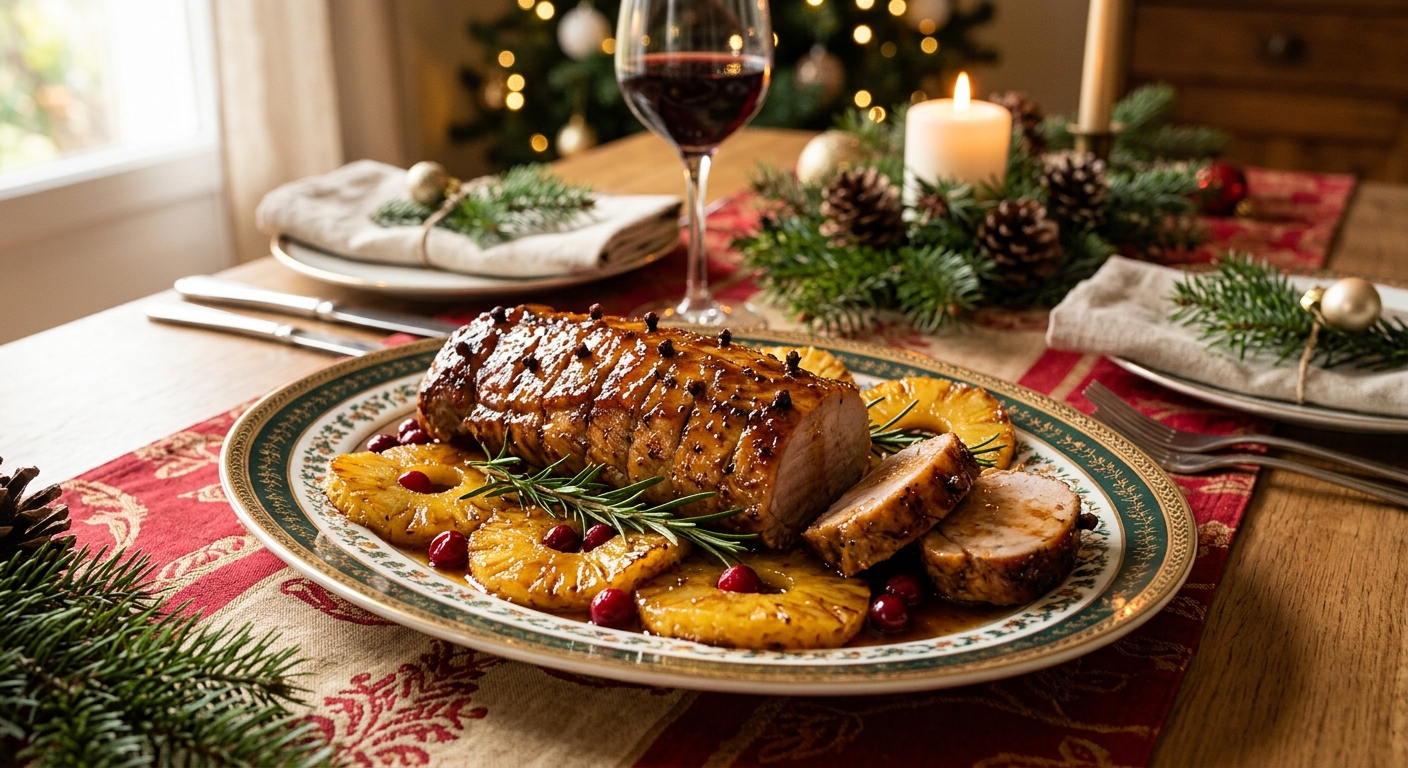 Filet de Porc de Noël Glacé à l’Ananas