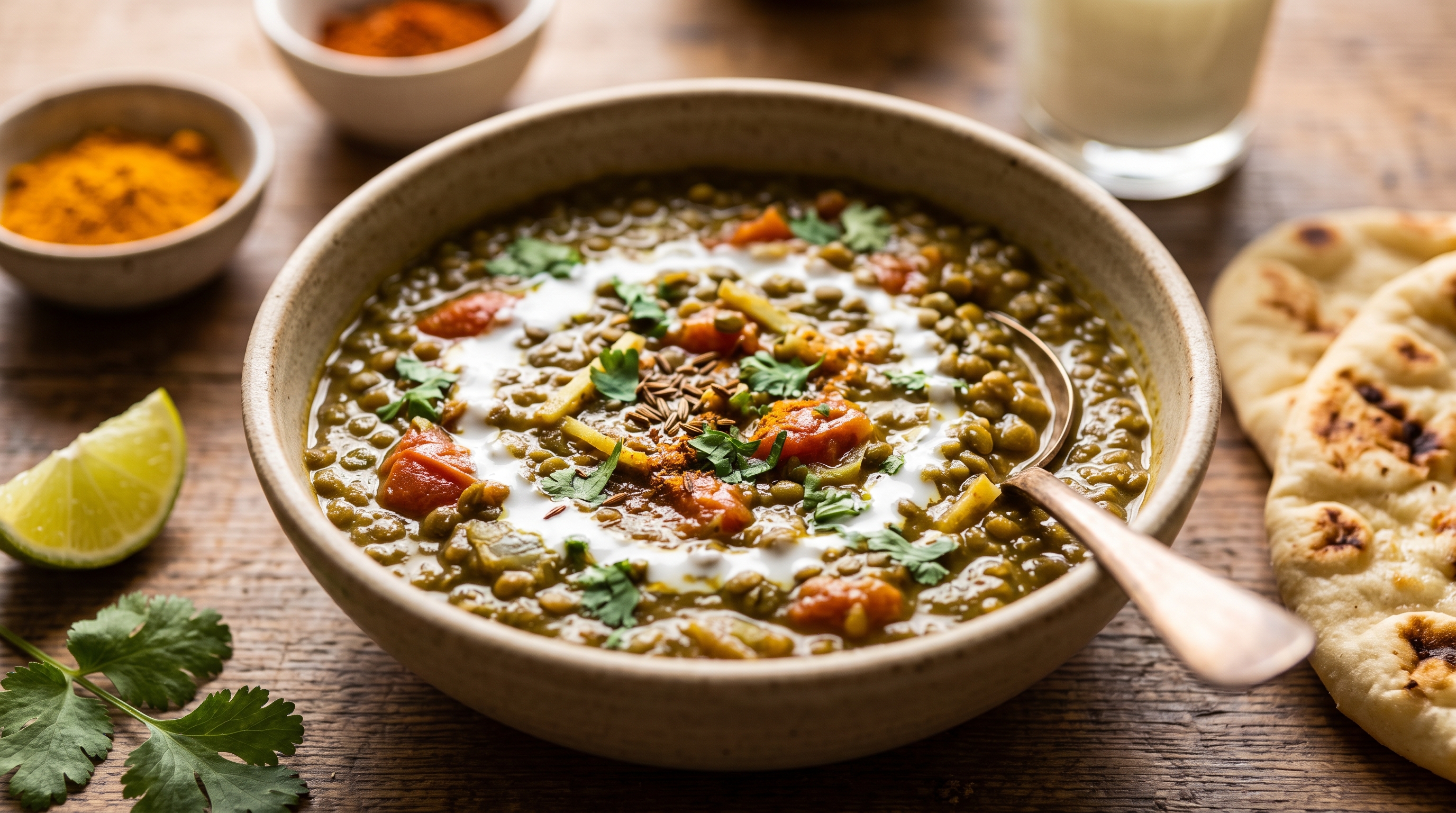 Curry de lentille verte