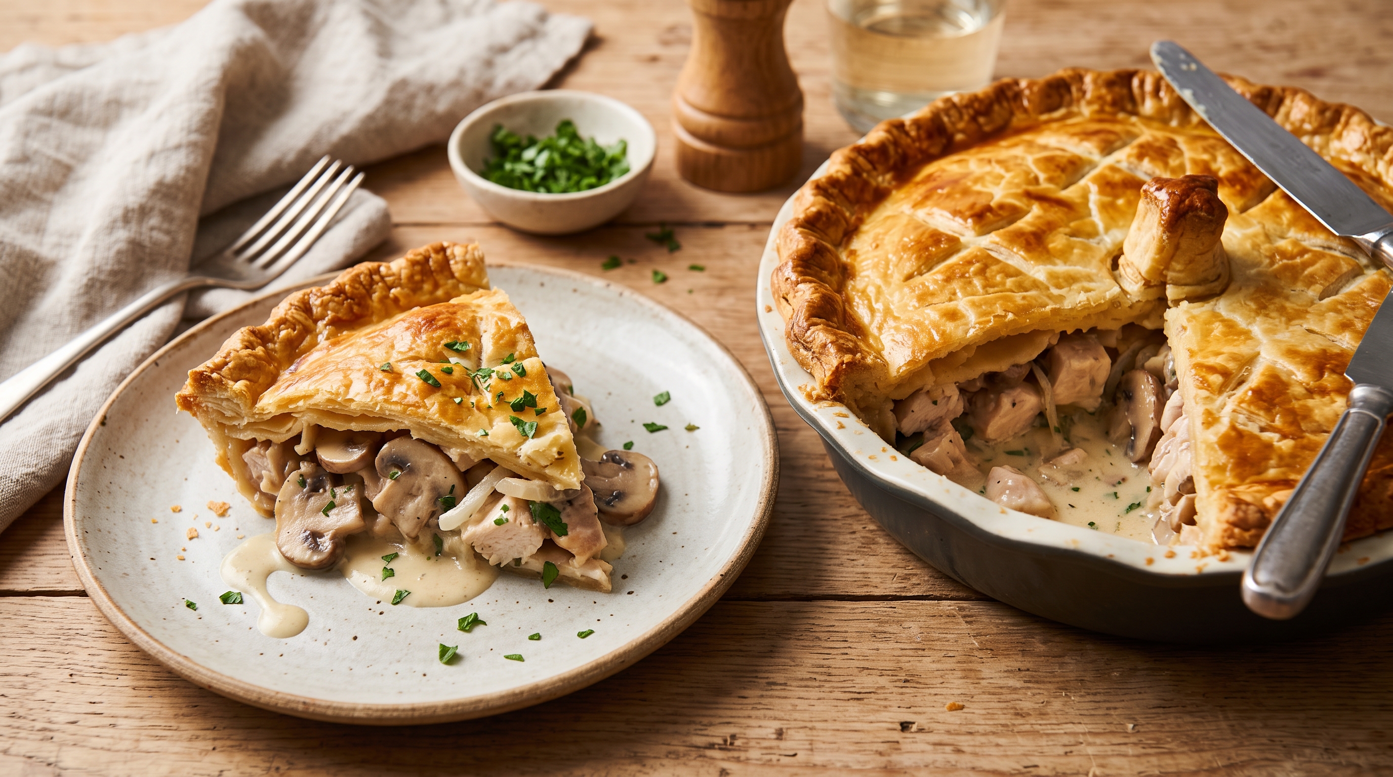 tourte de poulet crémeux