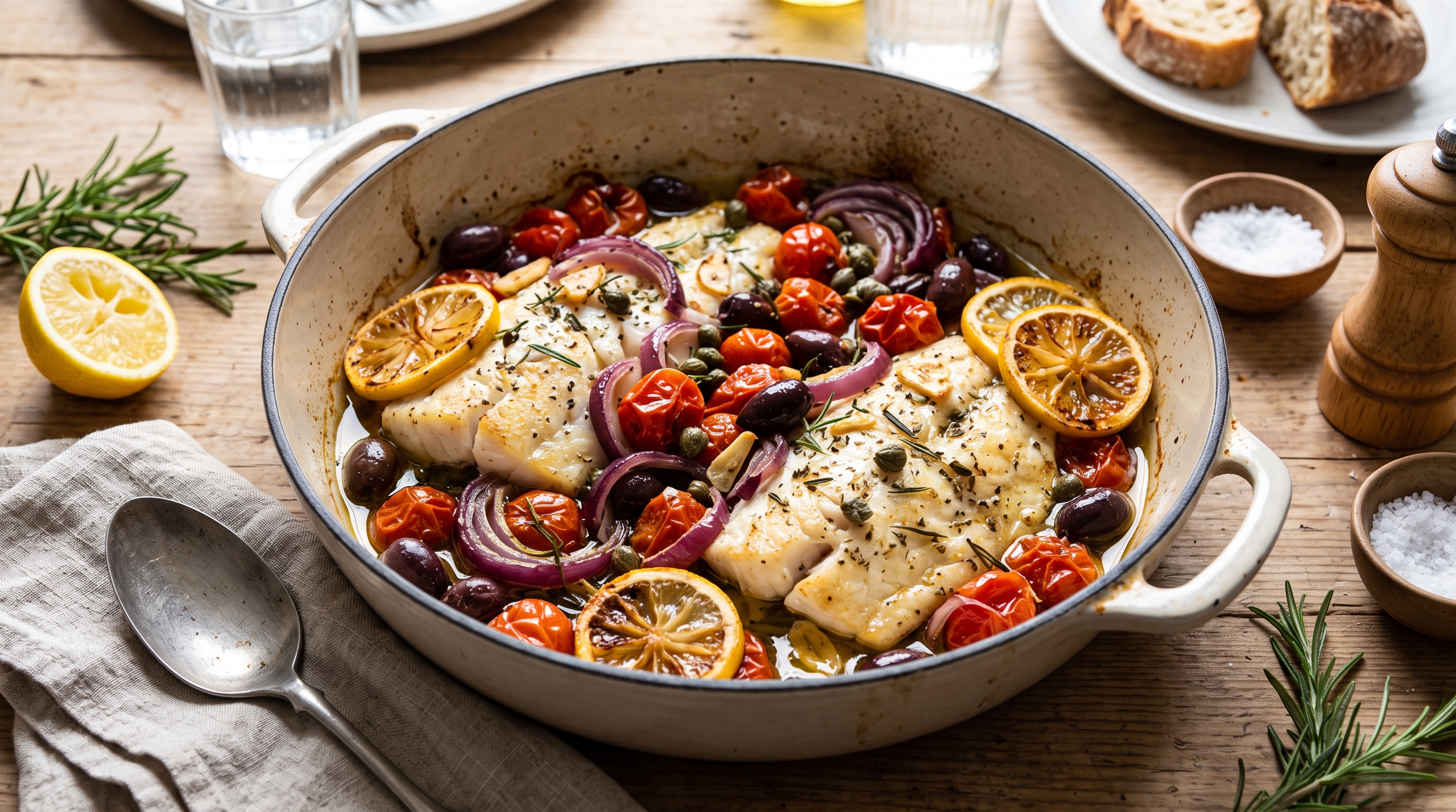 Poisson au Four à la Méditerranéenne