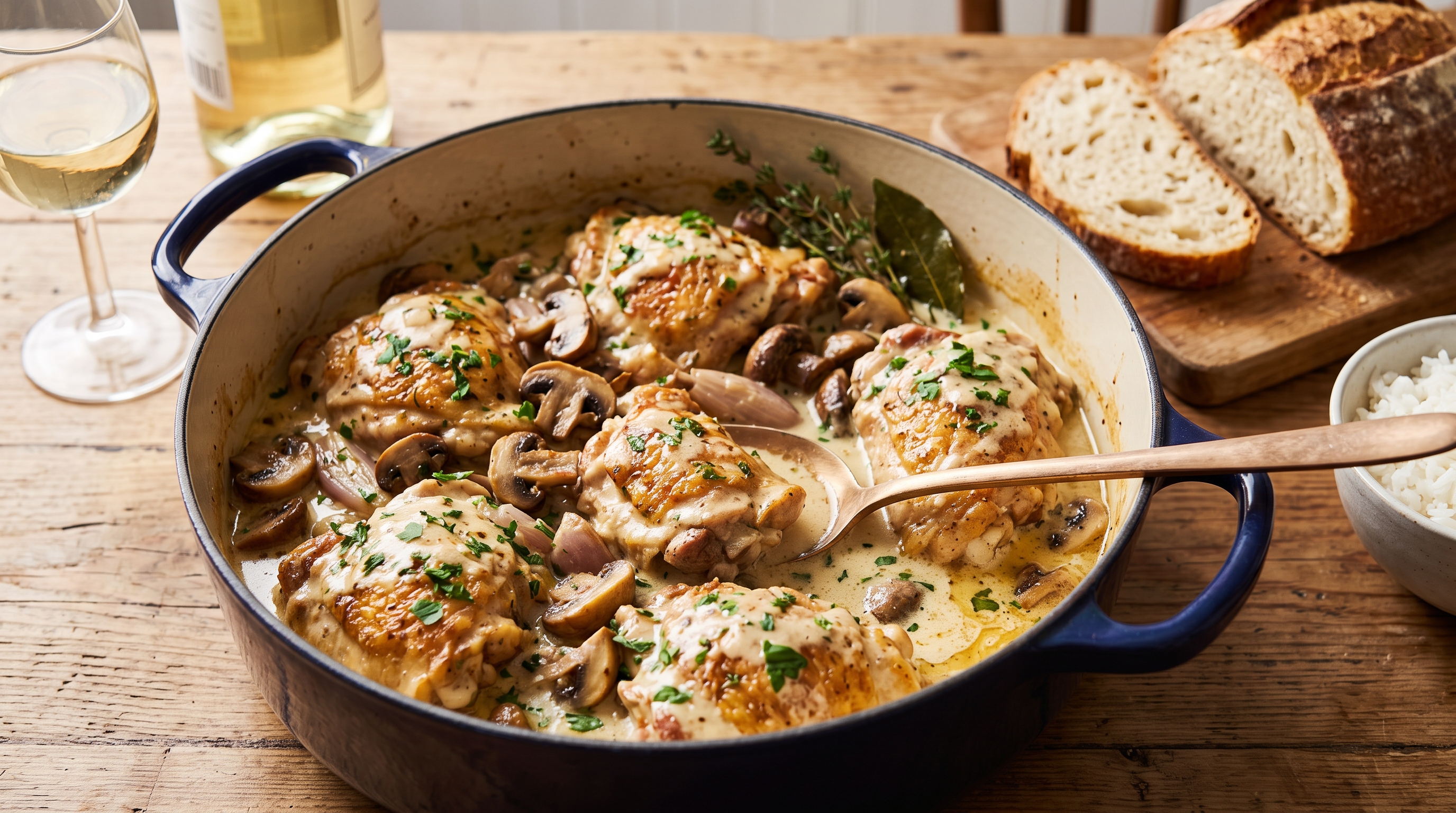 poulet au vin blanc