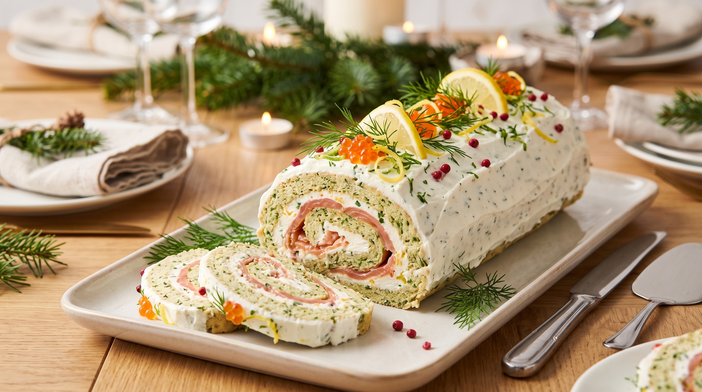 bûche salée aux saveurs